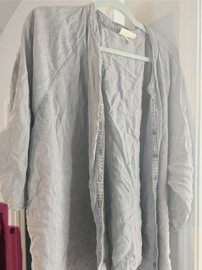 Light Gray Women's Open-Front Jacket